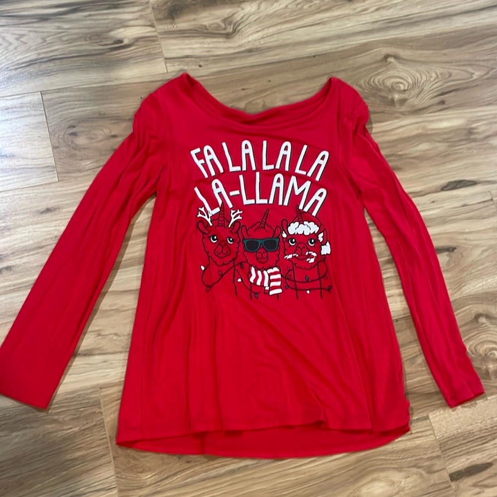 Kids Christmas Llama shirt - Used once - Size: M